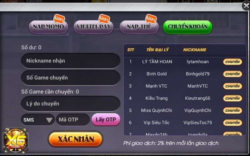 Hướng dẫn cách nạp tiền VN68 Club