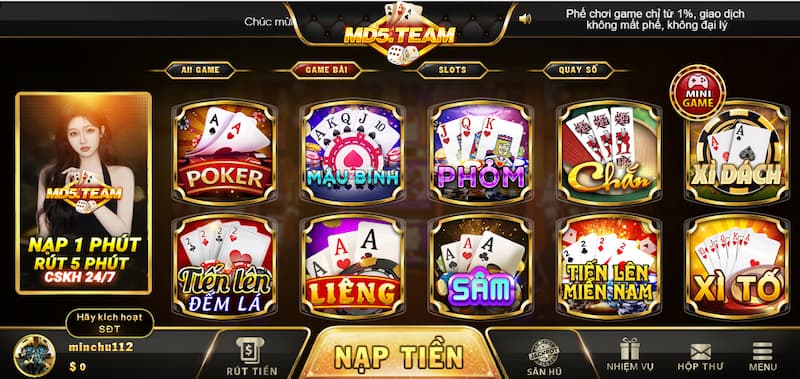 Cách chơi bài Phỏm MD5 đơn giản cho newbie 